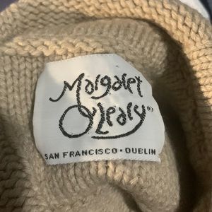 Tan turtle neck square knitted blouse/ sweater